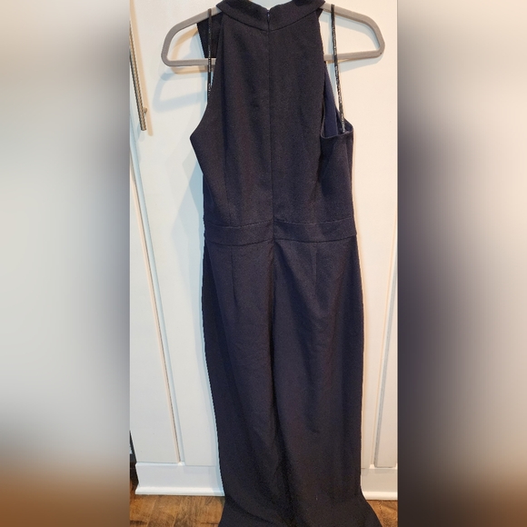 VINCE CAMUTO NWT Bow Neck Halter Jumpsuit Size 12 Navy - Picture 6 of 9
